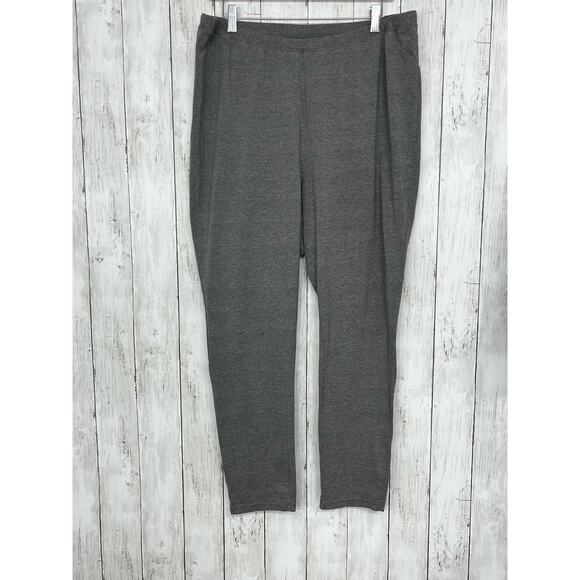 Woman Within Gray High Rise Wide Leg Plus Size Comfy Sweatpants Size 1X 22/24 - Picture 1 of 9